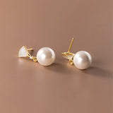 Boucles d'oreilles Chic en Argent avec Perle