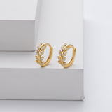 Boucles d'oreilles en argent en forme de feuille