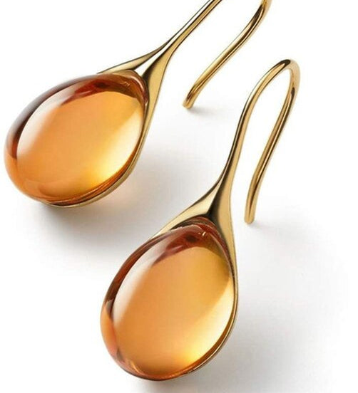 Boucles d'oreilles pendantes chics avec cristaux