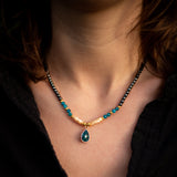 Collier Ras de Cou "Goutte" en Apatite