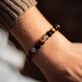 Bracelet "Protection Ultime" en Tourmaline, Oeil de Tigre & Labradorite