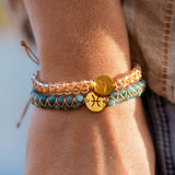 Bracelet Tressé "12 Constellations" en Pierres Naturelles