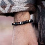 Bracelet Triple Protection en Pierre de Lave, Oeil de Tigre & Hématite