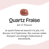 Bracelet "Amour Infini" en Quartz Rose, Grenat & Quartz Fraise
