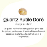 Bracelet "Énergie Solaire" en Quartz Fumé, Oeil de Tigre & Quartz Rutile Doré