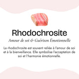 Bracelet Wrap "Douceur du Coeur" en Rhodochrosite
