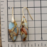 Boucles d'oreilles en goutte avec pierre naturelle