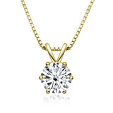 Collier Solitaire Élégant avec Moissanite