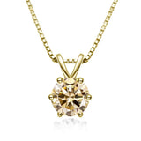 Collier Solitaire Élégant avec Moissanite