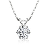 Collier Solitaire Élégant avec Moissanite