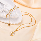 Collier avec Pendentif Ovale de la Vierge en Or