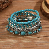 Ensemble de bracelets boho avec perles turquoises