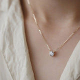 Collier Plaqué Or avec Zircons