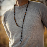 Collier Chapelet "Protection" en Oeil de Tigre