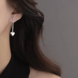 Boucles d'Oreilles Anciennes en Forme de Cœur Géométrique
