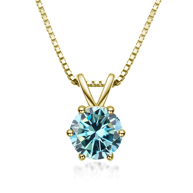 Collier Solitaire Élégant avec Moissanite
