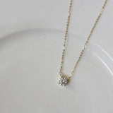 Collier Plaqué Or avec Zircons