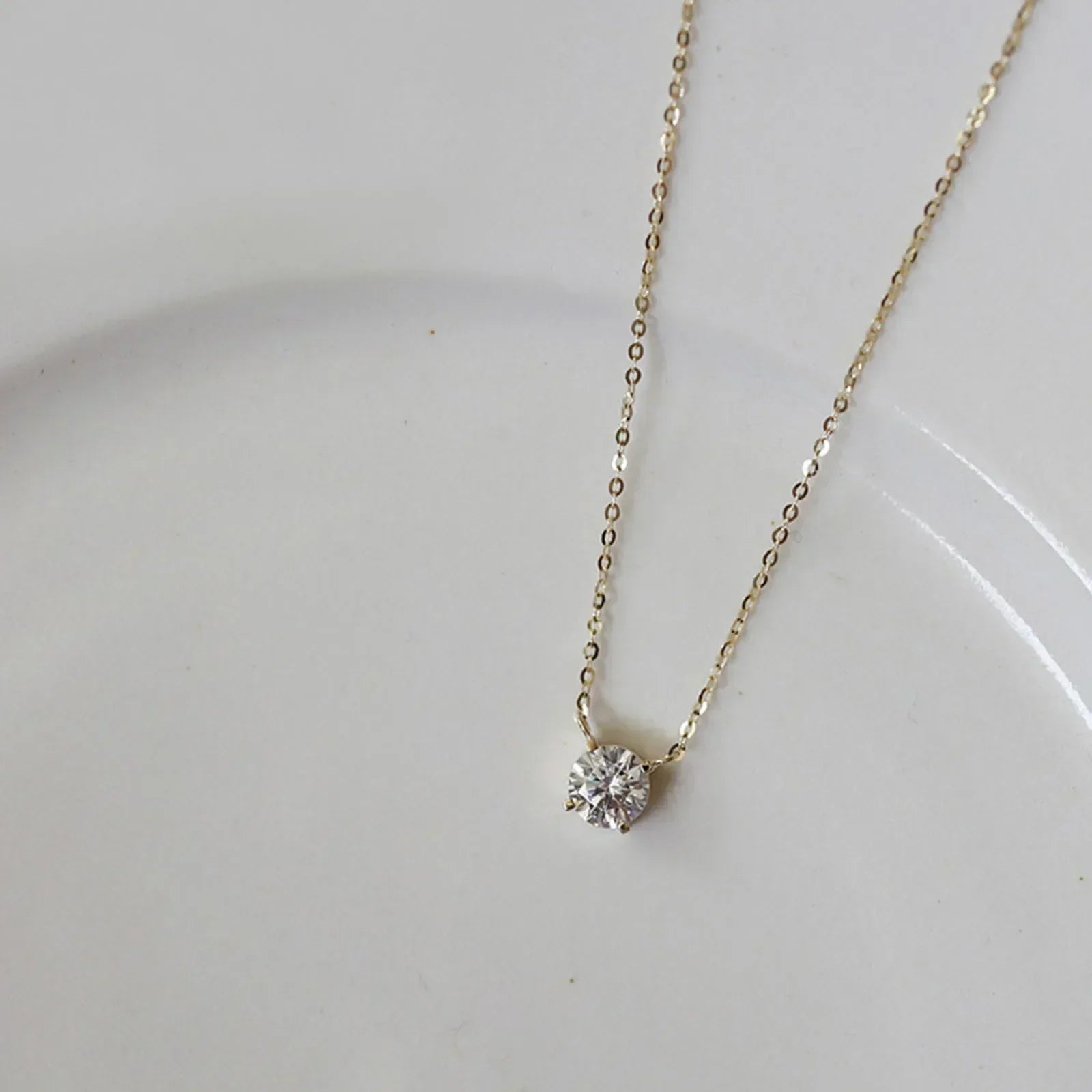 Collier Plaqué Or avec Zircons