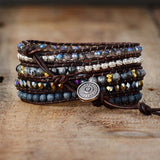 Bracelet Wrap "Symbole de Maîtrise" en Onyx