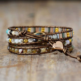 Bracelet Wrap "Protection Symbolique" en Labradorite