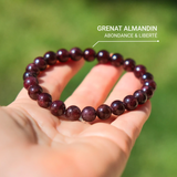 Bracelet "Force de Vie" en Grenat Almandin