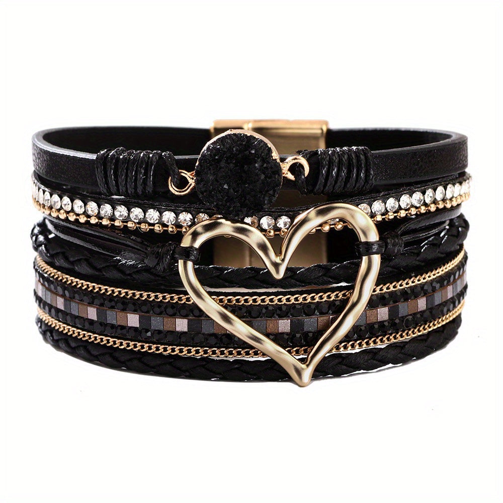 Bracelet Boho Multistrat en Cuir