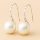 Boucles d'oreilles élégantes en goutte avec perles