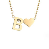 Collier Initial Intemporel avec Pendentif en Cœur