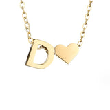 Collier Initial Intemporel avec Pendentif en Cœur