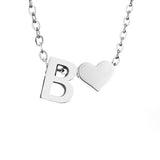 Collier Initial Intemporel avec Pendentif en Cœur