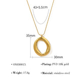Collier Ovale Doré en Or Plaqué