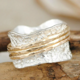 Bague Tournante Duo™ – Or & Argent