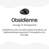 Collier "Bouclier de Sagesse" en Obsidienne Noire & Oeil de Tigre