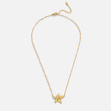 Collier Élégant avec Fleur en Or