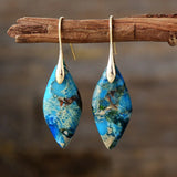 Boucles d'oreilles en goutte avec pierre naturelle