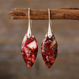 Boucles d'oreilles en goutte avec pierre naturelle